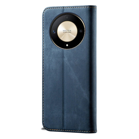 For Honor Magic6 Lite / X9b 5G Denim Texture Flip Leather Phone Case(Blue)