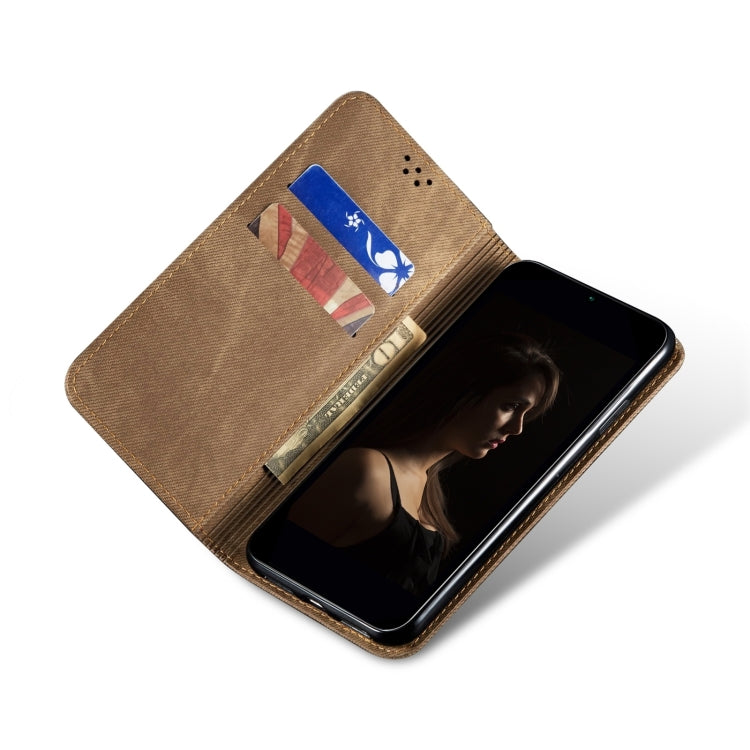 For Honor Magic6 Denim Texture Flip Leather Phone Case(Khaki)