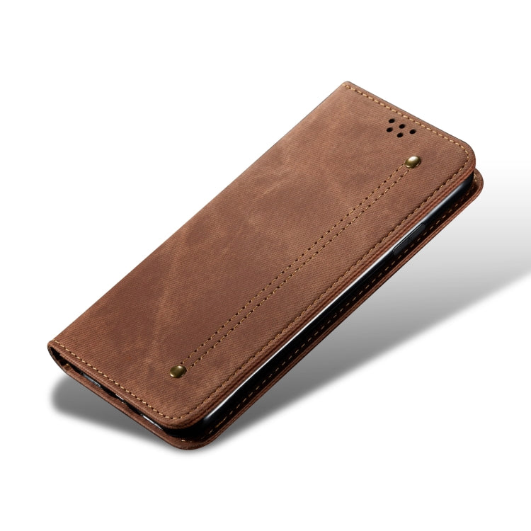 For Honor Magic6 Denim Texture Flip Leather Phone Case(Brown)