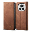 For Honor Magic6 Pro Denim Texture Flip Leather Phone Case(Brown) - Honor Cases by PMC TechLife | Online Shopping South Africa | PMC TechLife | Buy Now Pay Later Mobicred