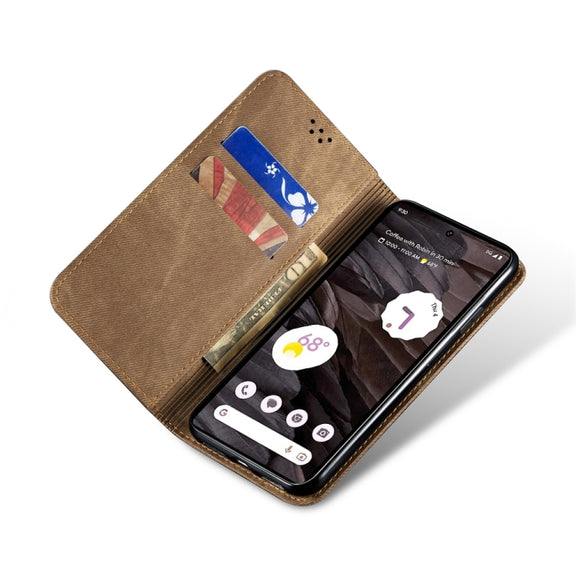 For Honor 200 Lite Global Denim Texture Flip Leather Phone Case(Khaki)