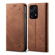 For Honor 200 Lite Global Denim Texture Flip Leather Phone Case(Brown) - Honor Cases by PMC TechLife | Online Shopping South Africa | PMC TechLife | Buy Now Pay Later Mobicred