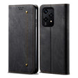 For Honor 200 Lite Global Denim Texture Flip Leather Phone Case(Black) - Honor Cases by PMC TechLife | Online Shopping South Africa | PMC TechLife | Buy Now Pay Later Mobicred