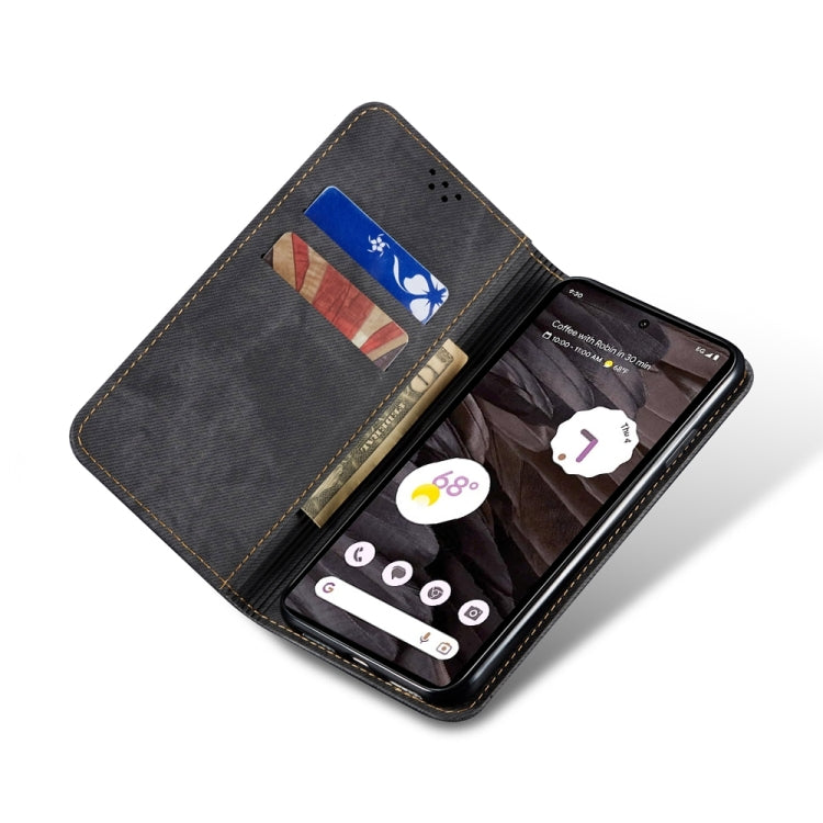 For Honor 200 Lite Global Denim Texture Flip Leather Phone Case(Black)