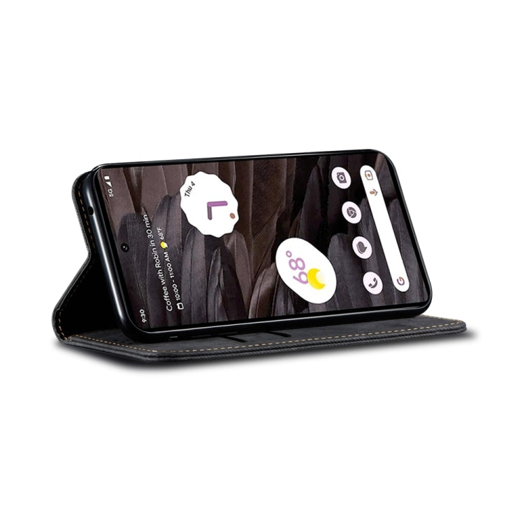 For Honor 200 Lite Global Denim Texture Flip Leather Phone Case(Black)