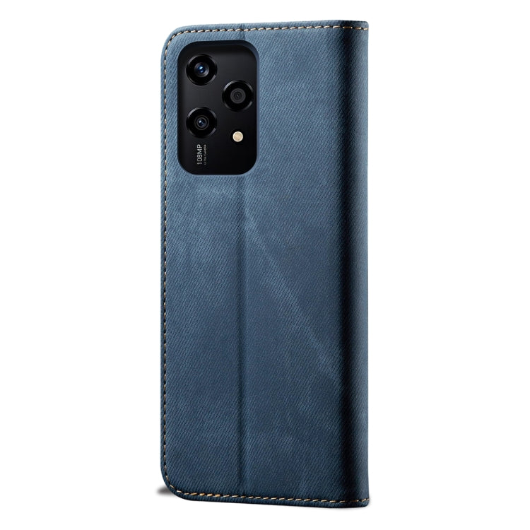 For Honor 200 Lite Global Denim Texture Flip Leather Phone Case(Blue)