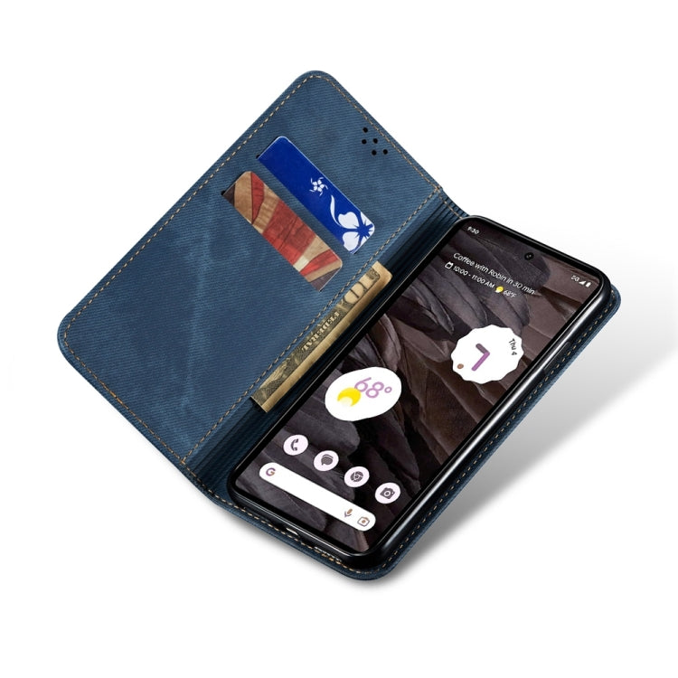 For Honor 200 Lite Global Denim Texture Flip Leather Phone Case(Blue)