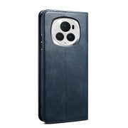 For Honor Magic6 Pro Oil Wax Crazy Horse Texture Leather Phone Case(Blue)