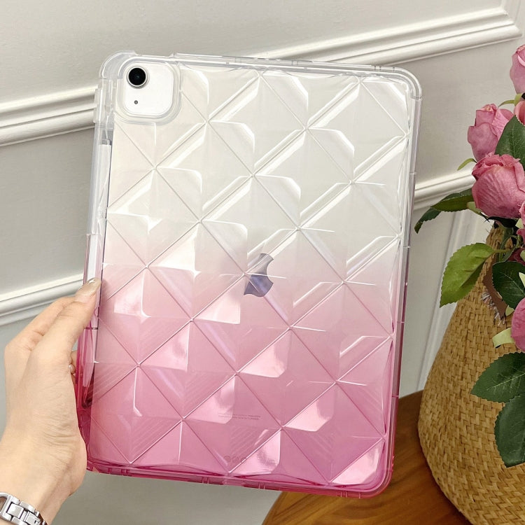 For iPad Air 11 2025 / 2024 Gradient Diamond Plaid TPU Tablet Case(Gradient Pink)