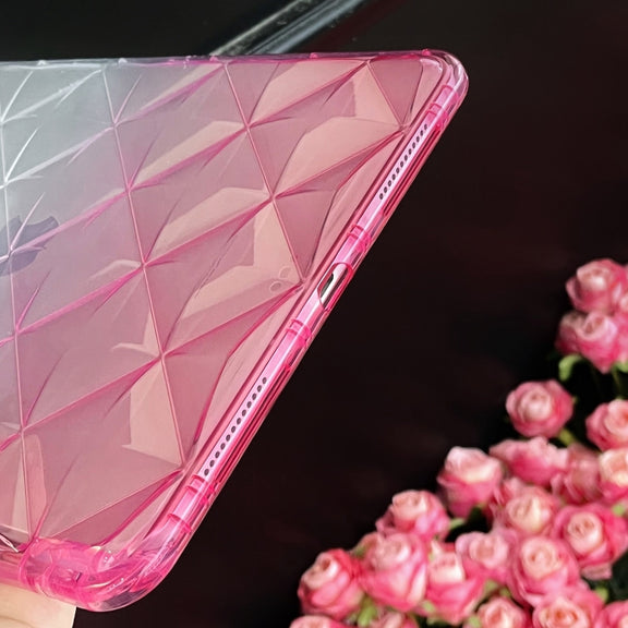 For iPad Air 11 2025 / 2024 Gradient Diamond Plaid TPU Tablet Case(Gradient Pink)