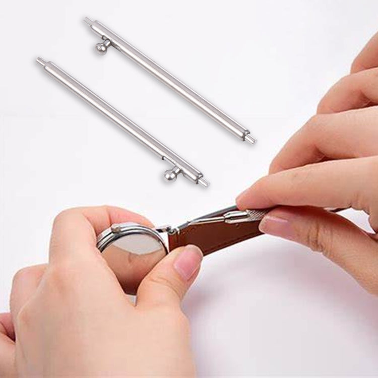 20mm 100pcs Stainless Steel Watch Band Connector, Outside Diameter:1.8mm
