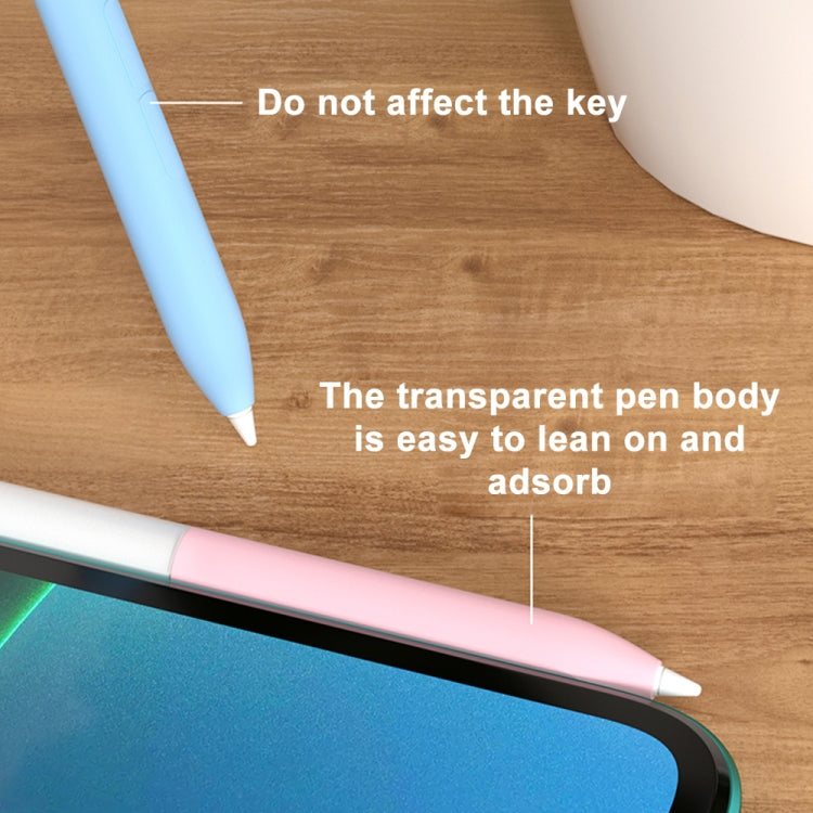 For Xiaomi Stylus Pen 2 Jelly Style Translucent Silicone Protective Pen Case(White)