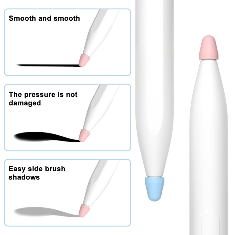 For Xiaomi Stylus Pen 2 8pcs / Set Silicone Wear-resistant Stylus Nib Cover(White)