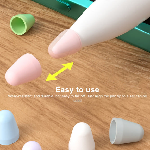For Xiaomi Stylus Pen 2 8pcs / Set Silicone Wear-resistant Stylus Nib Cover(White)