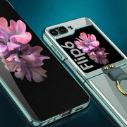 For Samsung Galaxy Z Flip6 GKK Electroplating Phone Case with Ring(Transparent)