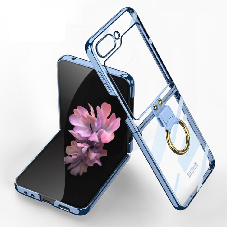 For Samsung Galaxy Z Flip6 / Flip7 FE GKK Electroplating Phone Case with Ring(Blue)