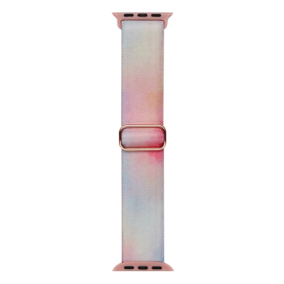 For Apple Watch Ultra 49mm Painted Pattern Nylon Replacement Watch Band(Symphony Aurora)