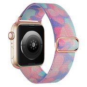For Apple Watch SE 40mm Painted Pattern Nylon Replacement Watch Band(Water Fluid)