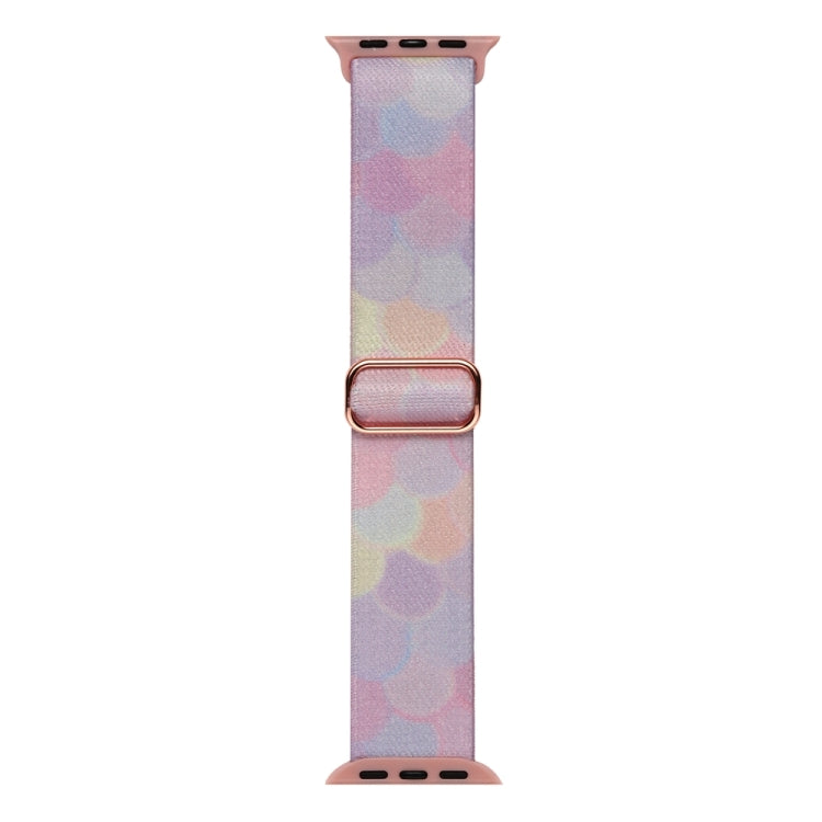 For Apple Watch 3 38mm Painted Pattern Nylon Replacement Watch Band(Symphony Bubbles)