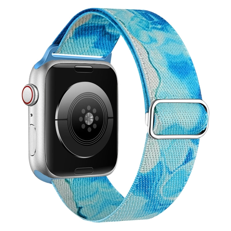 For Apple Watch 2 42mm Painted Pattern Nylon Replacement Watch Band(Ocean Blue)