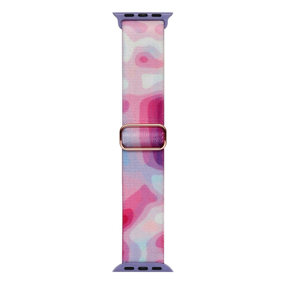 For Apple Watch 2 42mm Painted Pattern Nylon Replacement Watch Band(Ladder Purple Blue)