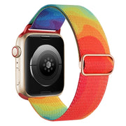 For Apple Watch 42mm Painted Pattern Nylon Replacement Watch Band(Liquid Colorful)