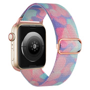 For Apple Watch Ultra 2 49mm Painted Pattern Nylon Replacement Watch Band(Water Fluid)