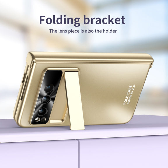 For Google Pixel Fold Integrated Electroplating Folding All-inclusive Phone Case(Gold)