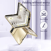 For Google Pixel Fold Integrated Electroplating Folding All-inclusive Phone Case with Hinge(Gold)