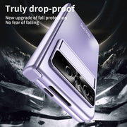 For Google Pixel Fold Integrated Electroplating Folding All-inclusive Phone Case with Pen Slot & Hinge(Purple)