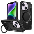 For iPhone 14 / 13 Patronus MagSafe Magnetic Holder Phone Case(Black) - iPhone 14 Cases by PMC TechLife | Online Shopping South Africa | PMC TechLife