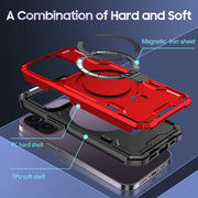 For iPhone 11 Pro Max Patronus MagSafe Magnetic Holder Phone Case(Red)