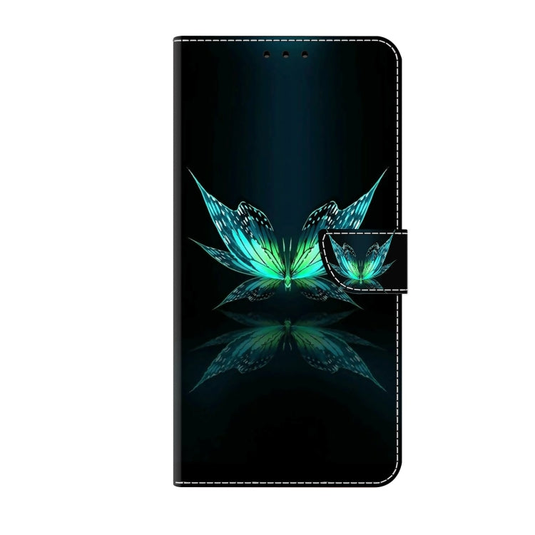 For Huawei P30 Lite Crystal 3D Shockproof Protective Leather Phone Case(Reflection Dutterfly)