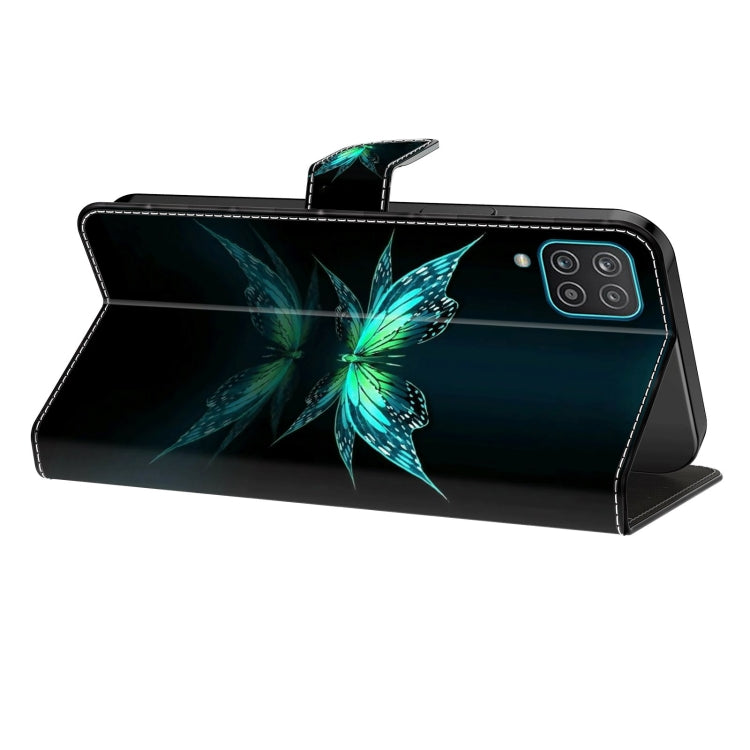 For Huawei P30 Lite Crystal 3D Shockproof Protective Leather Phone Case(Reflection Dutterfly)