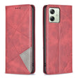 For Motorola Moto G54 5G EU Edition Rhombus Texture Magnetic Leather Phone Case(Red) - free shipping - PMC TechLife - Order now!