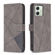 For Motorola Moto G54 5G EU Edition Magnetic Buckle Rhombus Texture Leather Phone Case(Grey) - Motorola Cases by PMC TechLife | Online Shopping South Africa | PMC TechLife | Buy Now Pay Later Mobicred