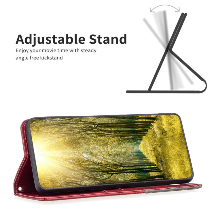 For Realme C53 Rhombus Texture Leather Phone Case(Red)