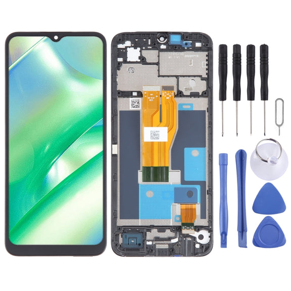 For Realme C33 2023 RMX3627 OEM LCD Screen Digitizer Full Assembly with Frame