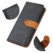For OnePlus Nord CE4 5G / K12 5G European Floral Embossed Flip Leather Phone Case(Black)