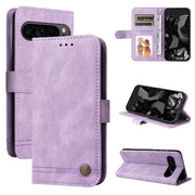 For Google Pixel 9 Pro Skin Feel Life Tree Metal Button Leather Phone Case(Purple)