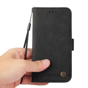 For Google Pixel 9 Pro Skin Feel Life Tree Metal Button Leather Phone Case(Black)