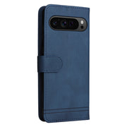 For Google Pixel 9 Pro Skin Feel Life Tree Metal Button Leather Phone Case(Blue)