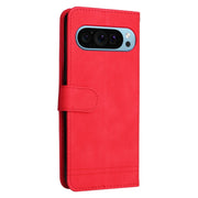 For Google Pixel 9 Skin Feel Life Tree Metal Button Leather Phone Case(Red)