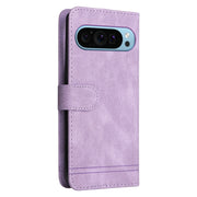 For Google Pixel 9 Skin Feel Life Tree Metal Button Leather Phone Case(Purple)