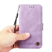 For Google Pixel 9 Skin Feel Life Tree Metal Button Leather Phone Case(Purple)