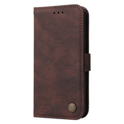For Google Pixel 9 Skin Feel Life Tree Metal Button Leather Phone Case(Brown)