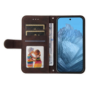 For Google Pixel 9 Skin Feel Life Tree Metal Button Leather Phone Case(Brown)