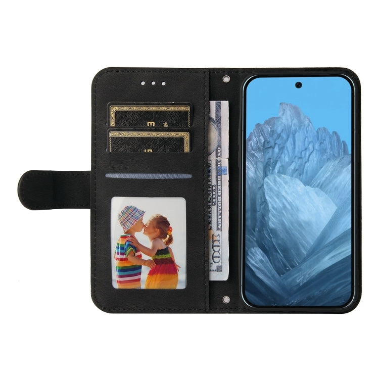 For Google Pixel 9 Skin Feel Life Tree Metal Button Leather Phone Case(Black)