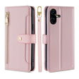 For Tecno Pova Neo 3 Sheep Texture Cross-body Zipper Wallet Leather Phone Case(Pink) - Tecno Cases by PMC TechLife | Online Shopping South Africa | PMC TechLife | Buy Now Pay Later Mobicred