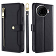 For Tecno Camon 30 Pro 5G Sheep Texture Cross-body Zipper Wallet Leather Phone Case(Black) - free shipping - PMC TechLife - Order now!